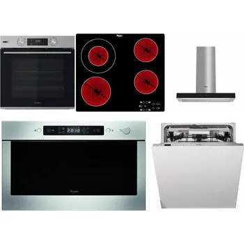 Set domácích spotřebičů WHIRLPOOL OMSK58HU1SX + WHIRLPOOL AKT 8130/NE + WHIRLPOOL WHBS 62F LT K + WHIRLPOOL AMW 439 IX + WHIRLPOOL WIO 3O540 PELG