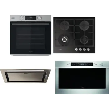 Set domácích spotřebičů WHIRLPOOL OMSK58HU1SX + WHIRLPOOL GOFL 629/NB + WHIRLPOOL WCT3 64 FLB X + WHIRLPOOL AMW 439 IX