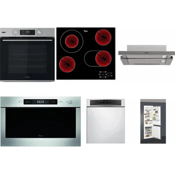 Set domácích spotřebičů WHIRLPOOL OMSK58HU1SX + WHIRLPOOL AKT 8190/BA + WHIRLPOOL AKR 5390/1 IX + WHIRLPOOL AMW 439 IX + WHIRLPOOL WBC 3C34 PF X + WHIRLPOOL ART 66112