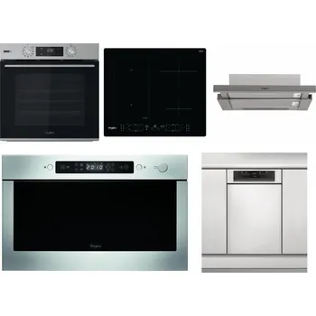 Set domácích spotřebičů WHIRLPOOL OMSK58HU1SX + WHIRLPOOL WL B8160 NE + WHIRLPOOL AKR 5390/1 IX + WHIRLPOOL AMW 439 IX + WHIRLPOOL WSBO 3O34 PF X
