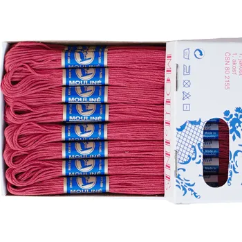 Příze Snový svět 3762 - Bavlněná vyšívací příze Mouline červenohnědá