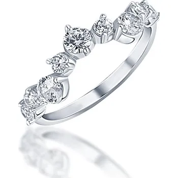 Prsten Zlatnictví Helios Jemný stříbrný prsten Velikost: 57