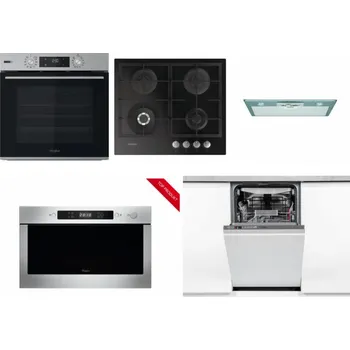 Set domácích spotřebičů WHIRLPOOL OMSK58HU1SX + WHIRLPOOL GOFL 629/NB + WHIRLPOOL AKR 650/1 IX + WHIRLPOOL AMW 423/IX + WHIRLPOOL WSIO 3O34 PFE X