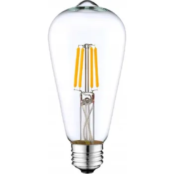 Žárovka LED žárovka E27 filament ST64 10W teplá bílá