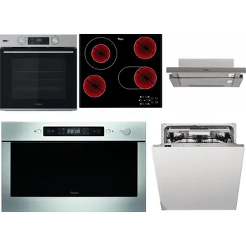 Set domácích spotřebičů WHIRLPOOL OMSK58HU1SX + WHIRLPOOL AKT 8190/BA + WHIRLPOOL AKR 5390/1 IX + WHIRLPOOL AMW 439 IX + WHIRLPOOL WIO 3T133 PLE