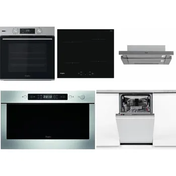 Set domácích spotřebičů WHIRLPOOL OMSK58HU1SX + WHIRLPOOL WS Q2760 BF + WHIRLPOOL AKR 749/1 IX + WHIRLPOOL AMW 439 IX + WHIRLPOOL WSIO 3O34 PFE X