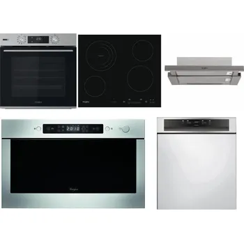 Set domácích spotřebičů WHIRLPOOL OMSK58HU1SX + WHIRLPOOL AKT 8900 BA + WHIRLPOOL AKR 5390/1 IX + WHIRLPOOL AMW 439 IX + WHIRLPOOL WBC 3C34 PF X