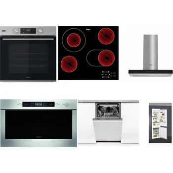 Set domácích spotřebičů WHIRLPOOL OMSK58HU1SX + WHIRLPOOL AKT 8190/BA + WHIRLPOOL WHBS 62F LT K + WHIRLPOOL AMW 439 IX + WHIRLPOOL WSIO 3O34 PFE X + WHIRLPOOL ART 66112