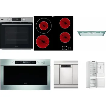 Set domácích spotřebičů WHIRLPOOL OMSK58HU1SX + WHIRLPOOL AKT 8130/NE + WHIRLPOOL AKR 650/1 IX + WHIRLPOOL AMW 439 IX + WHIRLPOOL WSBO 3O34 PF X + WHIRLPOOL WHC18 T311