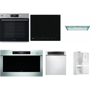 Set domácích spotřebičů WHIRLPOOL OMSK58HU1SX + WHIRLPOOL WL S7260 NE + WHIRLPOOL AKR 650/1 IX + WHIRLPOOL AMW 439 IX + WHIRLPOOL WBC 3C34 PF X + WHIRLPOOL WHC18 T311
