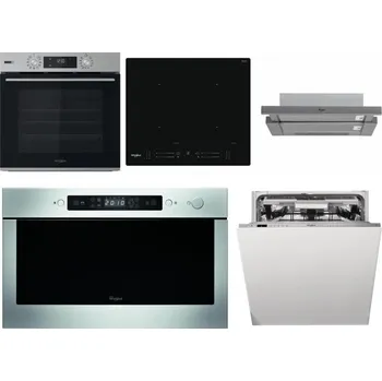 Set domácích spotřebičů WHIRLPOOL OMSK58HU1SX + WHIRLPOOL WL S7260 NE + WHIRLPOOL AKR 749/1 IX + WHIRLPOOL AMW 439 IX + WHIRLPOOL WIO 3O540 PELG