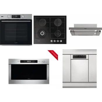 Set domácích spotřebičů WHIRLPOOL OMSK58HU1SX + WHIRLPOOL GOFL 629/NB + WHIRLPOOL AKR 5390/1 IX + WHIRLPOOL AMW 423/IX + WHIRLPOOL WSBO 3O34 PF X