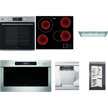 Set domácích spotřebičů WHIRLPOOL OMSK58HU1SX + WHIRLPOOL AKT 8190/BA + WHIRLPOOL AKR 650/1 IX + WHIRLPOOL AMW 439 IX + WHIRLPOOL WSIC 3M27 C + WHIRLPOOL ART 66112