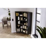 Stylový regál Skandica Horn - černá, knihovna do rohu