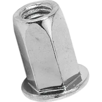 Matice Nýtovací matice s plochou hlavou, tělo 6hran M6 6HR ZB (0.5-3.0)