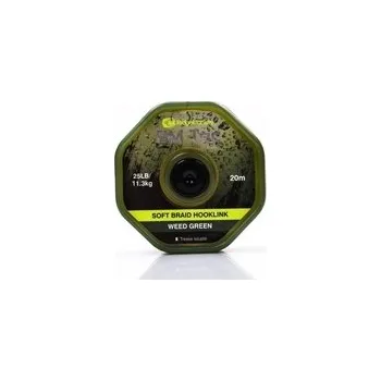 RidgeMonkey: Šňůrka RM-Tec Soft Braid Hooklink 25lb 20m Weed Green