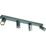 ACA Lighting nástěnné a stropní svítidlo 4XGU10 DIVINO šedá hliník IP20 76X7X13,5CM RA3634SGY