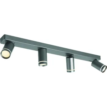 ACA Lighting nástěnné a stropní svítidlo 4XGU10 DIVINO šedá hliník IP20 76X7X13,5CM RA3634SGY