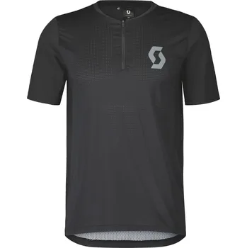 cyklistický dres CYKLISTICKÉ TRIKO SCOTT TRAIL VERTIC ZIP KR. RUKÁV Velikost: XL, Barevné provedení: černé