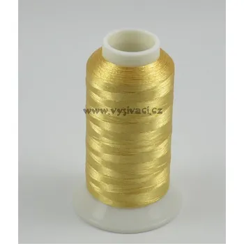 Nit vyšívací nit metalická zlatá ROYAL PG002, návin 2500m NK- balení: 1 kón návin 2500m