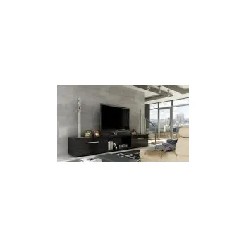 Televizní stolek FALCO Televizní stolek Malton Lesk černá/černá lesk