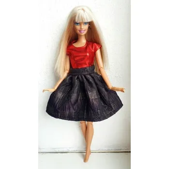 Panenka LOVEDOLLS Fialovozlatá společenská sukně