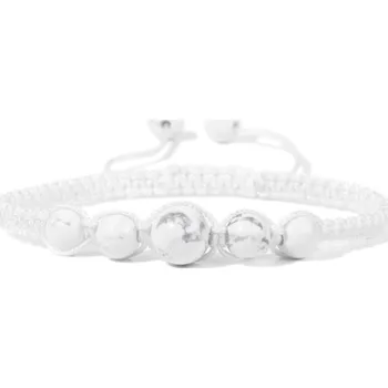 Náramek Pletený náramek s howlitem