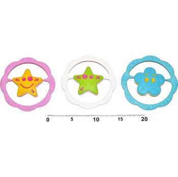 Profibaby Chrastítko - kruh s hvězdičkou, kytičkou Barva: Zelená