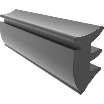 Stavební profil Alusic Těsnění panelu černé, 4 mm drážka 8