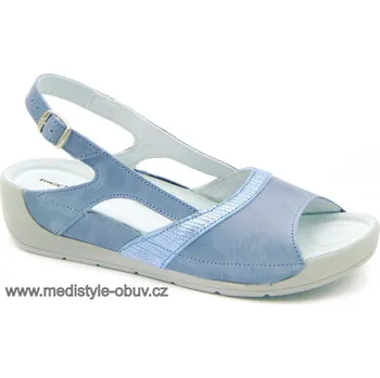 Dámská zdravotní obuv MEDISTYLE JOSEFÍNA 1J-B27/9 sandál MODRÝ vel.37-43, --- - 43