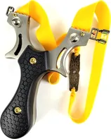 Profesionální lovecký prak Black Snake 0,55 mm černá rukojeť/žlutá guma