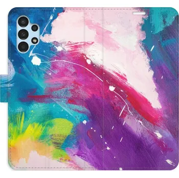 Pouzdro na mobilní telefon Flip pouzdro iSaprio - Samsung Galaxy A13 / A13 5G - Abstract Paint 05 - kapsičky na karty (Knížkový flip kryt, obal, pouzdro iSaprio na mobil Samsung Galaxy A13 / A13 5G - Abstract Paint 05 - 360° ochrana telefonu, přihrádka na karty a hotovost, funkce)