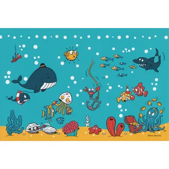 Dětské zboží Zdravá lahev Motiv do průhledky Zdravá sváča - Mořský svět