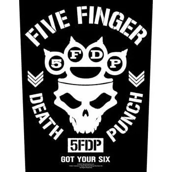 Nášivka Merch Five Finger Death Punch: Five Finger Death Punch Back Patch: Got Your Six
