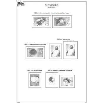 Sběratelství Albové listy A4 POMfila SR - ročník 2022, rozšířená verze - (25 listů), vč. zesílených euroobalů, nezasklené, papír 160gr.