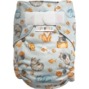 Plenkové kalhoty Breberky BIO Bambusová kapsová plenka (M) - Kočičí snění SZ
