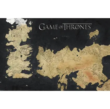 Plakát Plakát, Obraz - Game of Thrones - Westeros Map