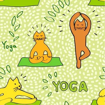 Funkční tričkovina, úplet TORINO, cats yoga, látka, metráž