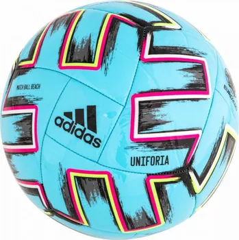 Fotbalový míč adidas Uniforia Pro Beach modrý/černý/růžový 5