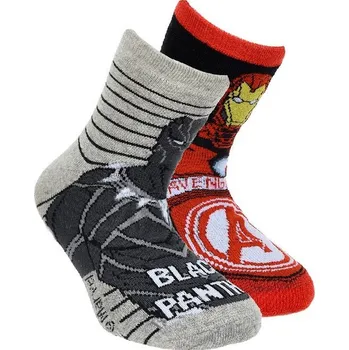 Červeno-šedý duopack ponožek Avengers Velikost: 23/26