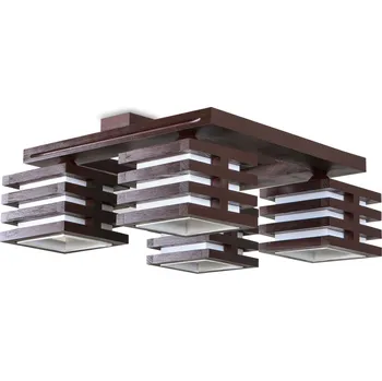 Light for home - Hnědý lustr přisazený ke stropu 11504 "HOUSTON"