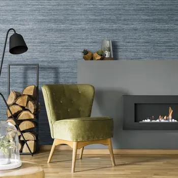 Tapeta Strukturovaná tapeta horizontální řez listem, barva šedo-modrá, 64941HTM HORIZONTAL LEAF BLUE / exkluzivní vliesová tapeta na zeď 64941-HTM FEEL! (0,53 x 10,05 m) Hohenberger