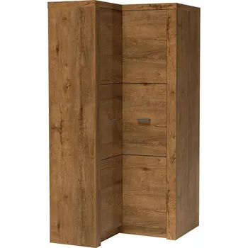 Šatní skříň INDIANAPOLIS s | šatní skříň I-14 O ROHOVÁ | 90x106 cm | jasan světlý