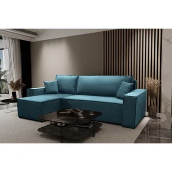 Sedací souprava Rohová rozkládací sedačka Karl - Modrá Ocean 10