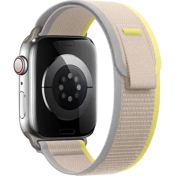 Příslušenství k chytrým hodinkám Trailový tah nylonový řemínek pro Apple Watch 42/44/45/46/49mm Barva: Šedá/žlutá, Typ: 9