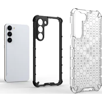Pouzdro na mobilní telefon Hurtel Honeycomb armor kryt na Samsung Galaxy S23 Plus - transparentní