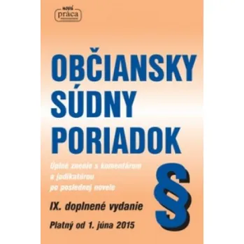 Občiansky súdny poriadok: Platný od 1. júna 2015 – collegium (SK)