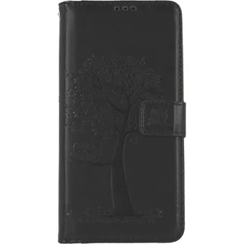 Pouzdro na mobilní telefon Pouzdro Samsung A13 knížkové Černý strom sovičky (kryt neboli obal na Samsung A13)