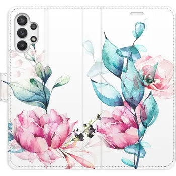 Pouzdro na mobilní telefon Flip pouzdro iSaprio - Samsung Galaxy A32 5G - Beautiful Flower - kapsičky na karty (Knížkový flip kryt, obal, pouzdro iSaprio na mobil Samsung Galaxy A32 5G - Beautiful Flower - 360° ochrana telefonu, přihrádka na karty a hotovost, funkce stojánku, pevná