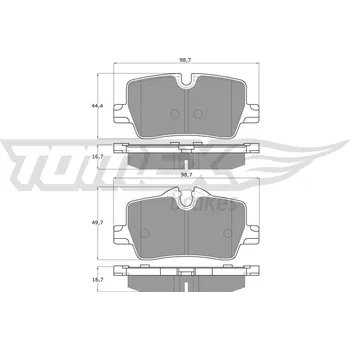 Brzdová destička Sada brzdových destiček, kotoučová brzda TOMEX Brakes TX 19-85